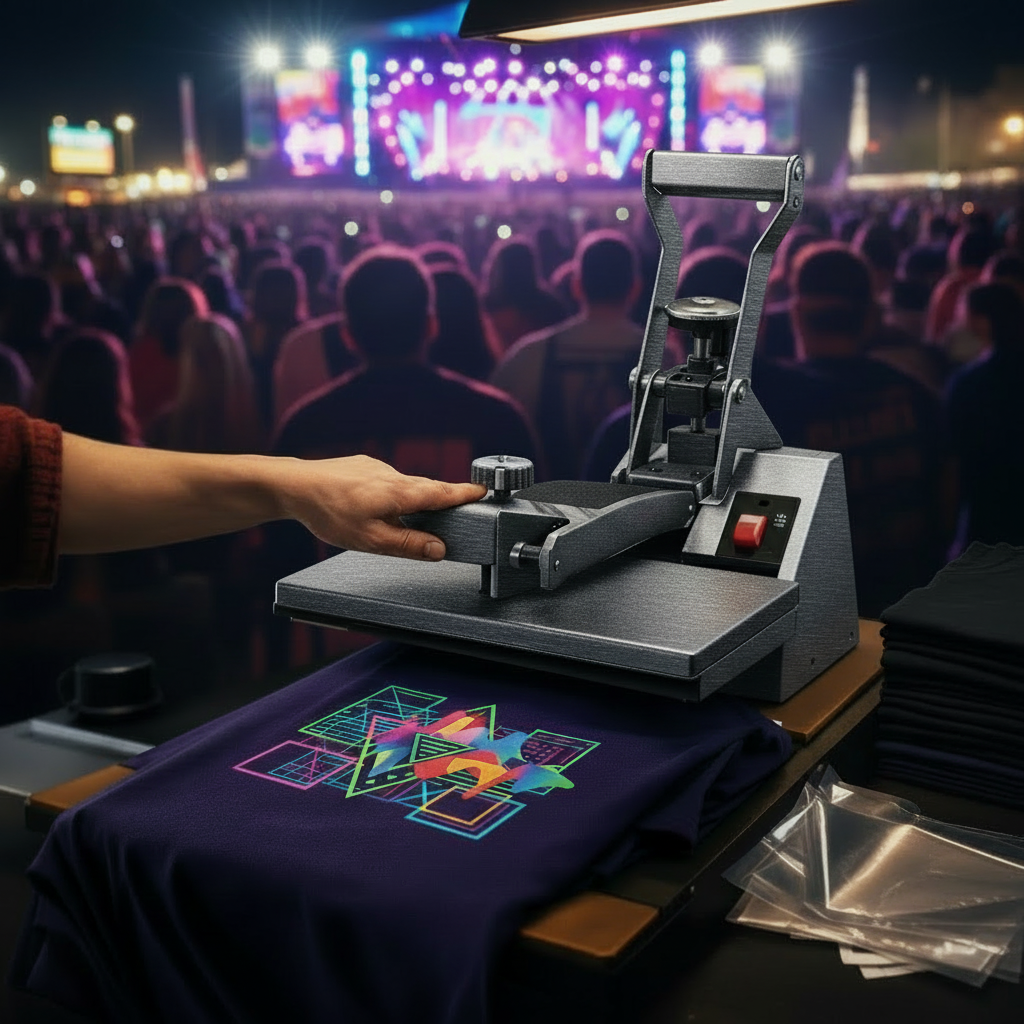 Heat press live on-site